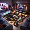 1PC Custom Name Halloween Witch Skull Art Theme Floor Mat Ideal for Living Room, Game Rooms, Office, Bedroom,Floor Mat Playful Design