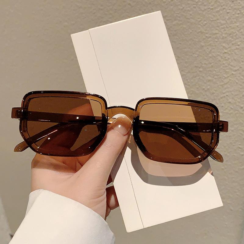 Small Frame Vintage Square Sunglasses Women For Men Trendy Luxury Brand Designer Sun Glasses Punk Popular Orange Shades Uv400