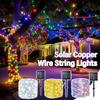 Solar Fairy String Lights with 50–300 LEDs – Waterproof 7–32M Copper Wire Twinkle Lights with 8 Modes for Garden Fence Christmas Outdoor Decor