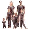 Süßes Familien-Pyjama-Set, Hauskleidung, Familien-Set Kurzarm-Oberteil Hose Set