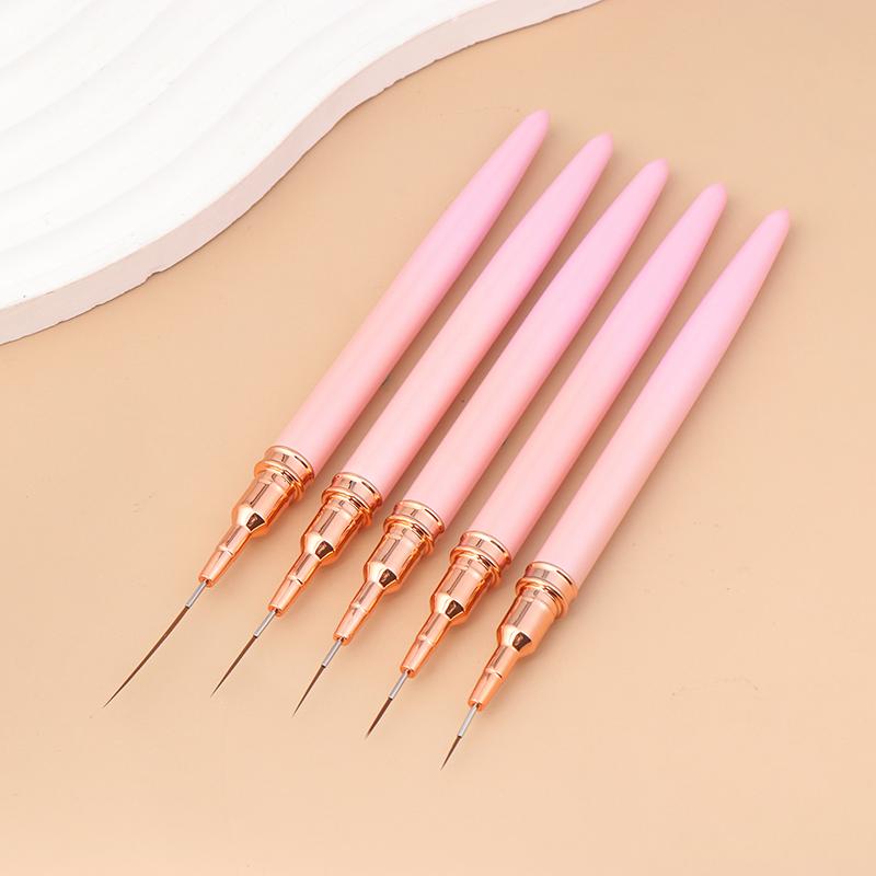 1/5 buc Pensule Profesionale pentru Nail Art, Linii, Detalii, Desen, Pictură, Instrumente Tip Stilou pentru Manichiură