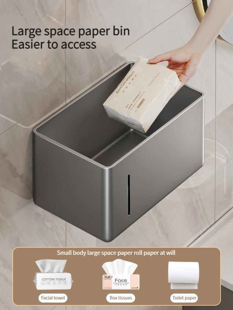 Κουτί Χαρτιού Υγείας Επιτοίχιο Κουτί Διανομέα Χαρτιού Υγείας Ράφι Αποθήκευσης Μπάνιου