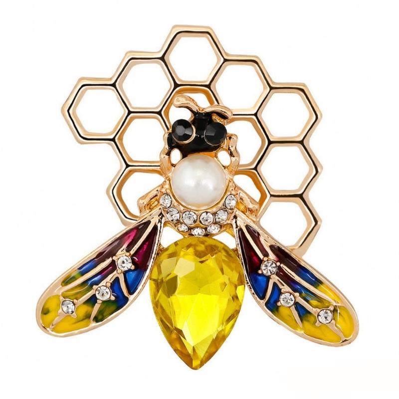 Decorative Insect Brooch Pin with Alloy Body for Coat Lapel Cardigan and Bag Accent, Single Jewelry Accessory Wear