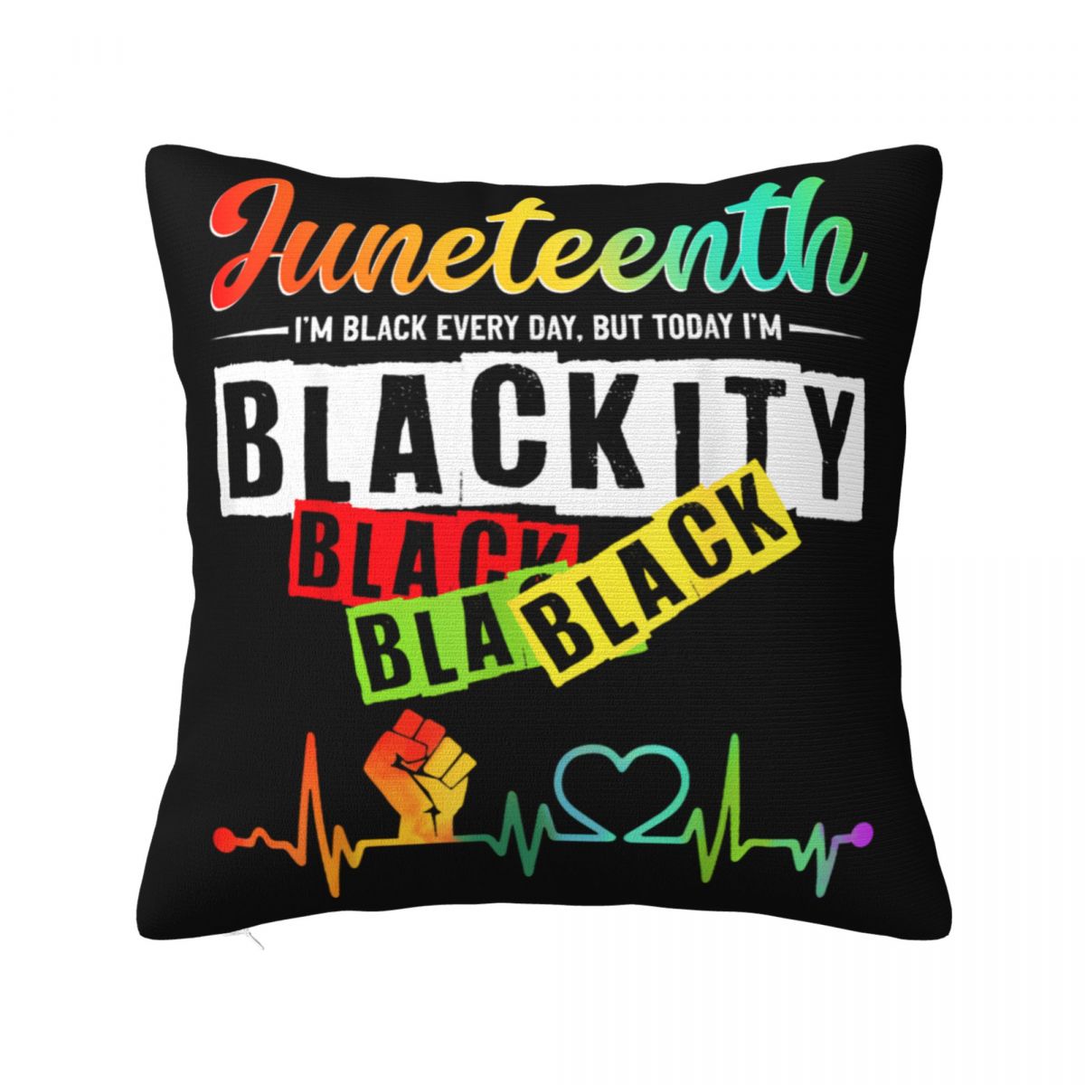 

1865 Juneteenth Pillow Covers Polyester Seat Black Queen Cushion Cover Cute Decorative Pillowcase 4545 30x30cm