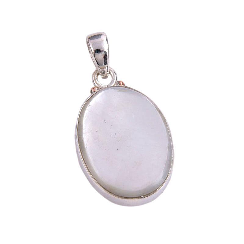 Natural Mother Of Pearl Gemstone Handmade 925 Solid Silver Pendant 1.50'' F9K20