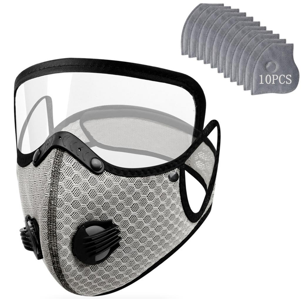 Unisex Reusable Face with 10 Replaceable Filter Inserts, Breathable for Outdoor Work and Daily Use