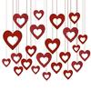 40 Pieces Cutout Heart Hanging Pendant for Indoor Christmas Tree Embellishments Festival Home Decoration Accessories