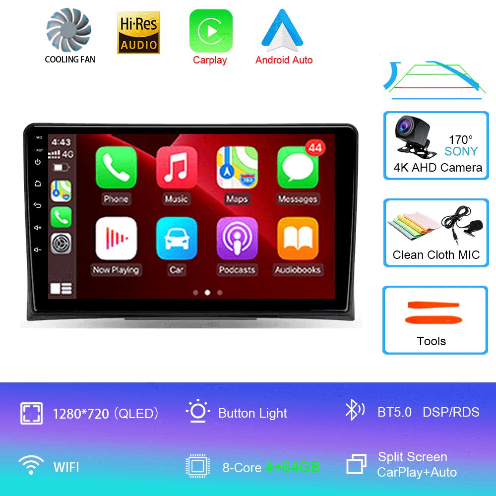 Radio auto Android 14 Pentru Volkswagen Multivan T5 2003 2004 -2015 Navigație Player Multimedia Stereo GPS WiFi+4G DSP Carplay+Auto