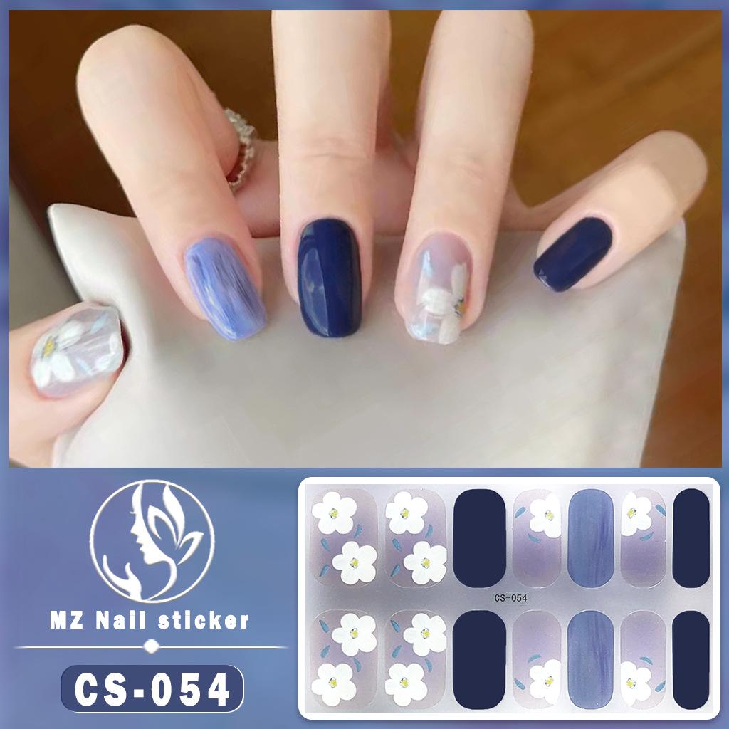 No-Bake Waterproof 3D Detachable Nail Stickers - Long-Lasting Small Fresh Full Nail Art.