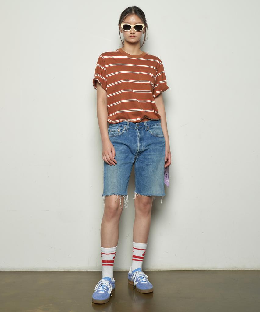 SAAI Multi Stripe Tee Brown