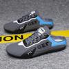 Men's Fashion Flats Slippers Breathable Slip On Shoes Casual Comfortable Shoes Section Baotou Half Slippers