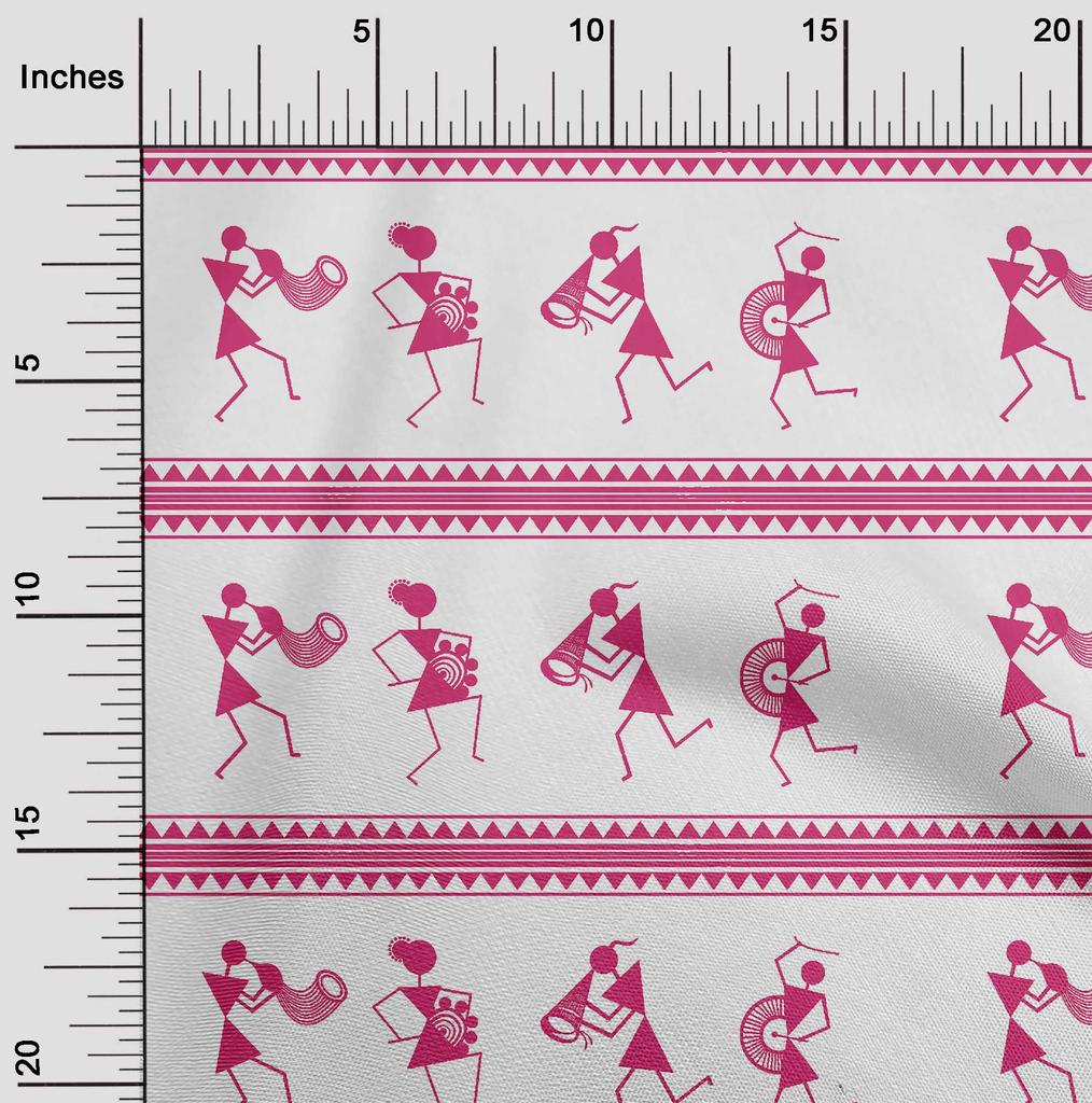 oneOone Cotton Poplin Crimson Red Fabric Asian Floral Block Craft Projects Decor Fabric Printed By The Yard 42 Inch