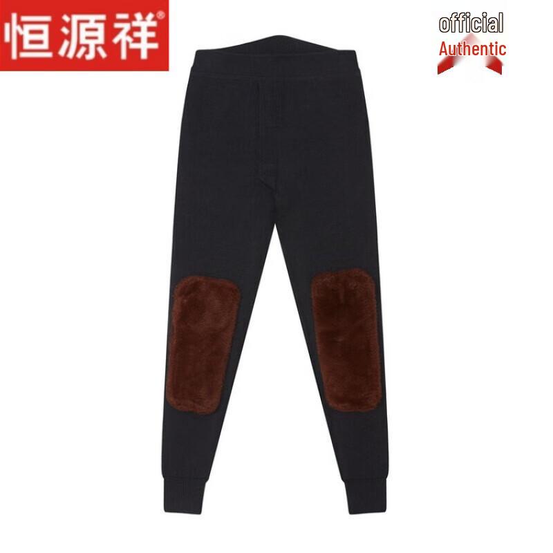 Hengyuanxiang Unisex Plush Thickened Wool Thermal Trousers