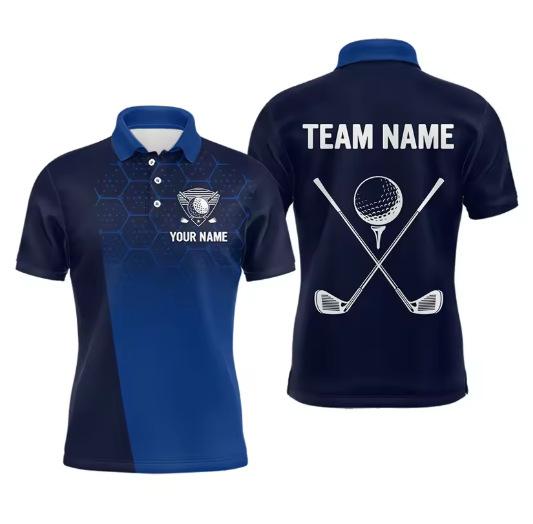 Trend 3D Golf Print Men's Fashion Name Team Name Short-sleeved Polo Shirt Casual Sports Polo Shirt