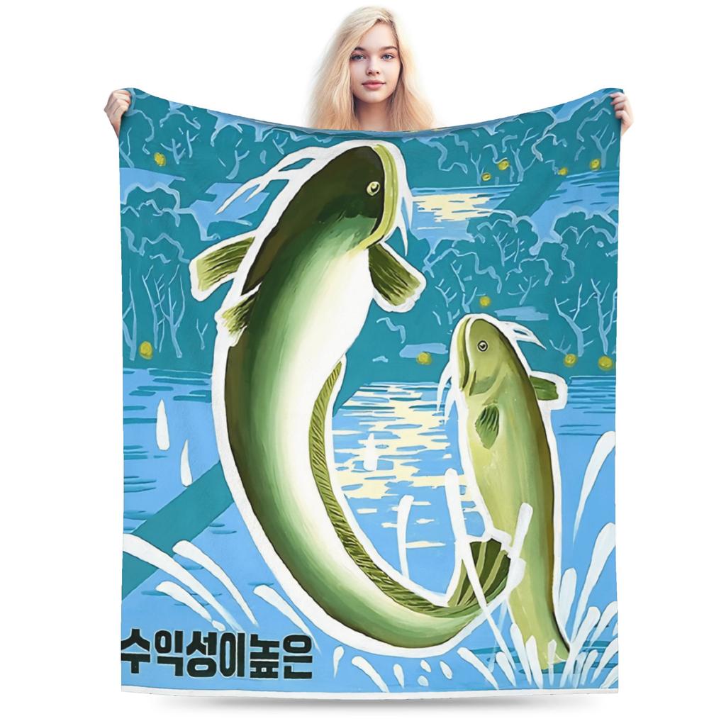 Retro Sardines Plush Blanket Girls Boys Flannel Throw Blanket For Couch Chair Sofa Super Soft Custom Quality Bedspread Gift