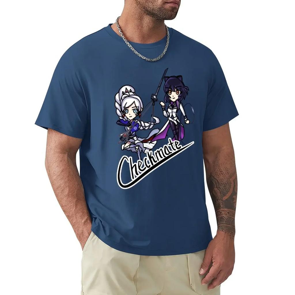 Checkmate T-Shirt anime edition t shirt Short sleeve tee sweat tees plain white oversized graphic t shirts