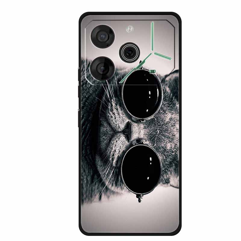 Für Tecno Pova 6 Neo Hülle Tiere TPU Weiches Silikon Rückabdeckung Handyhüllen für Tecno Pova 6Neo 6,78" Stoßfest Wolf Cool funda