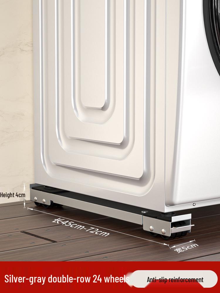 

Універсальна підставка на роликах для пральної машини та холодильника з антивібраційними подушками та регулюванням висоти