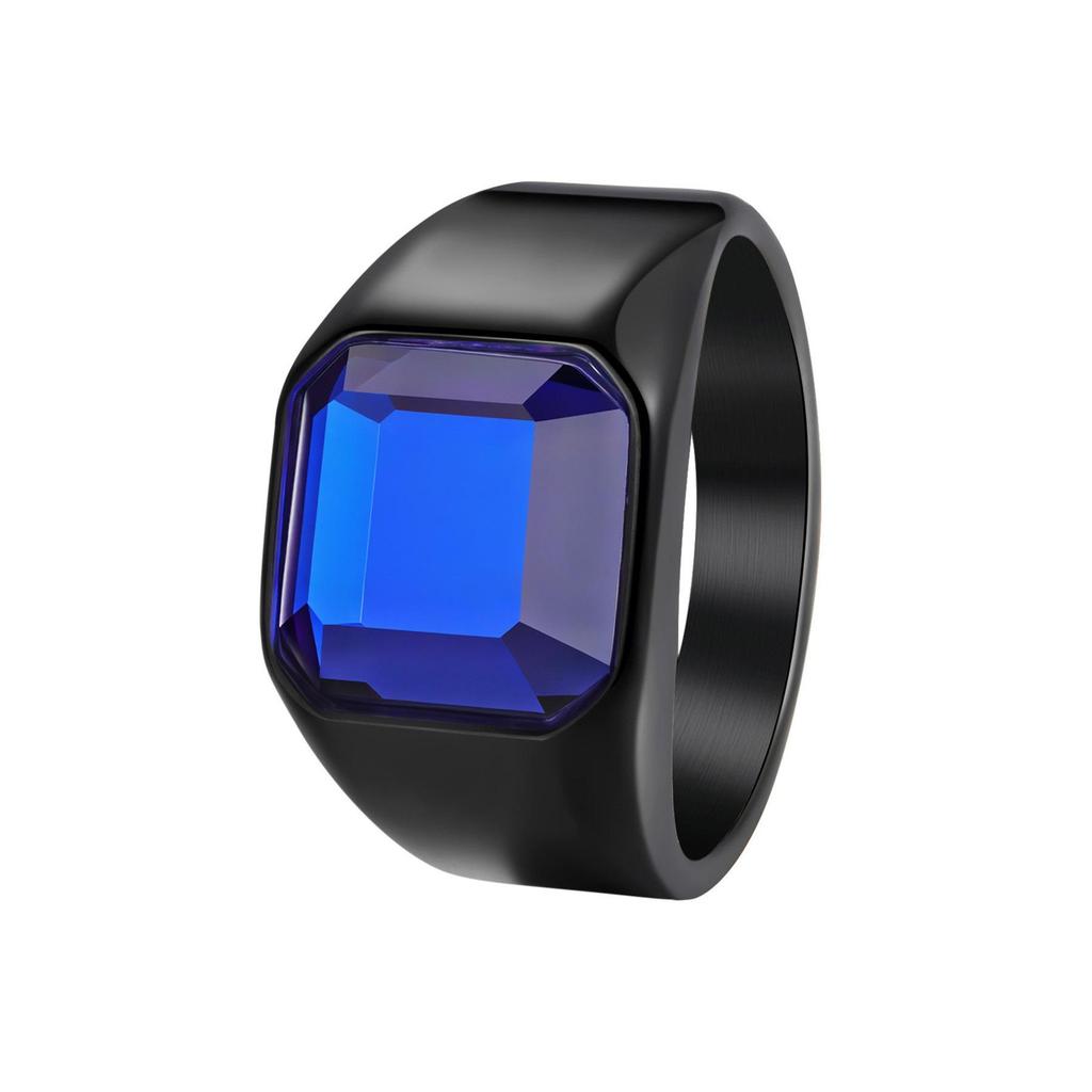 Sapphire Starry Sky Stainless Steel Couple Rings for Men & Women