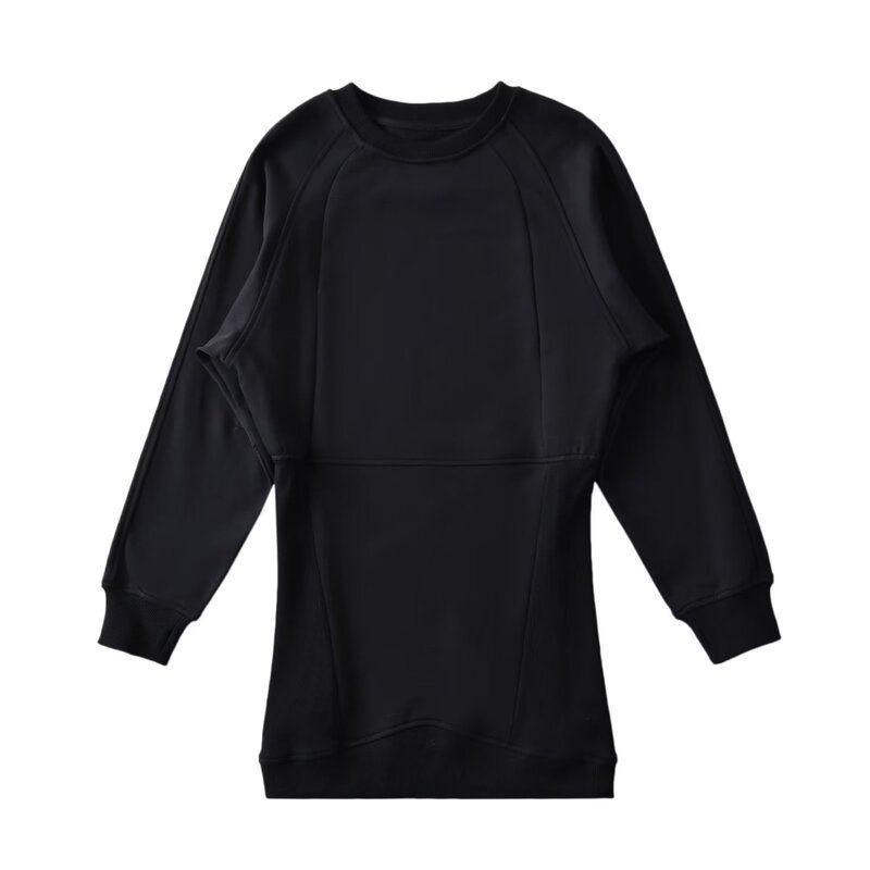 

Fashion Style 2023 Fall and Winter New Arrival Women s Clothing Slim Looking Easiest for Match Stylish round Neck Long Sleeve Skirt Sweater Dress Black M