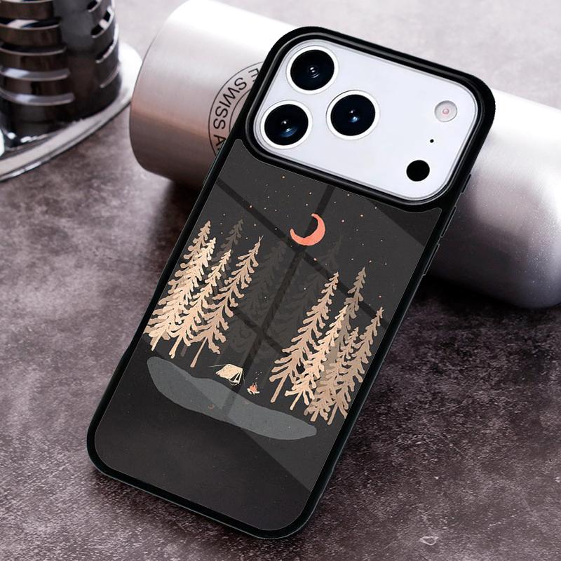 Nature Camping Art Phone Case for iPhone 17 16 15 Pro Max Air 14 13 12 11 Plus Shockproof Capa Cover