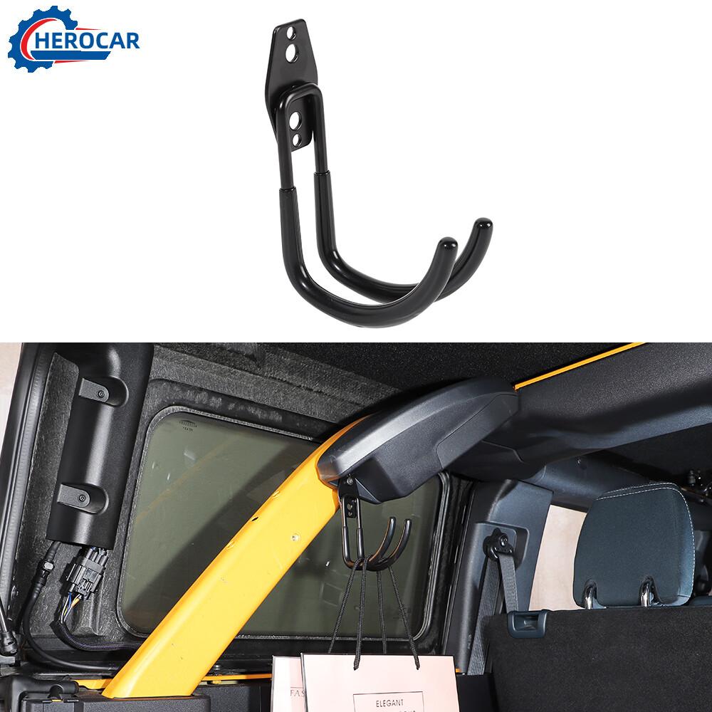Car Round Hook Clothes Holder Hanger Trim Decoration For Ford Bronco +Black