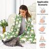 1 Cartoon Frog Print Flannel Blanket - Warm and Cozy, Perfect for Sofas, Offices, Beds, Camping, and Christmas.