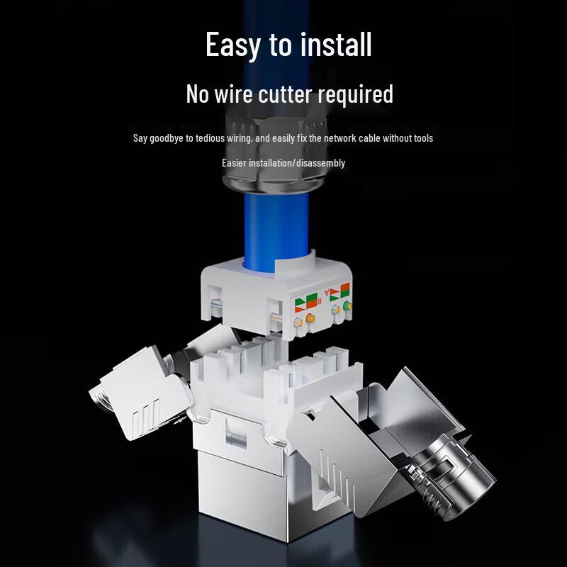 SAMZHE CAT8 Shielded Tool-less Network Jack Module