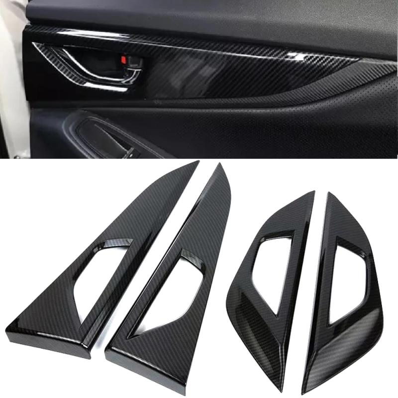 For Subaru Impreza XV 2018-  carbonfiber accessories Gear Shift Panel knob cover door handle window lift button switch cover