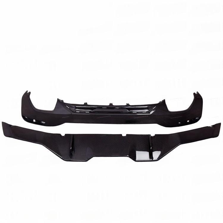 Compatible Rear Diffuser MP Style for BMW 5 Series G30/G38 Models 2021-2023, Gloss Black Rear Lip Spoiler.