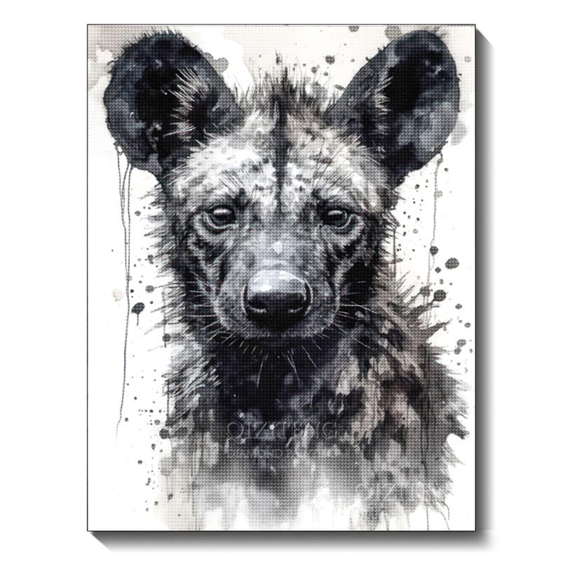 Black and White Animal Diamond Art Painting Dog 5D Full Diamond Mosaic Embroidery Cross Stitch Set Home Decoration Diy