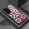 Muted Moroccan Mosaic Tiles Phone Case For Samsung S26 S25 S24 FE S23 S22 S21 Plus S20 Ultra Note20Ultra Black Glass Cover