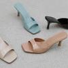 Women High Heel Sandals Summer Fashion Square Toe Open Toe Women Elegant Casual Comfortable Black High Heel Sandals
