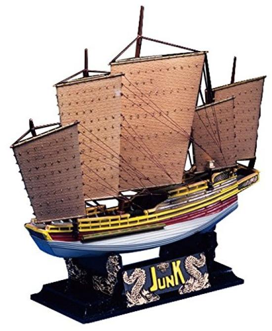 Aoshima Bunka Kyozai Old Time Ships Series Chinese Junk Plastic Model No.5
