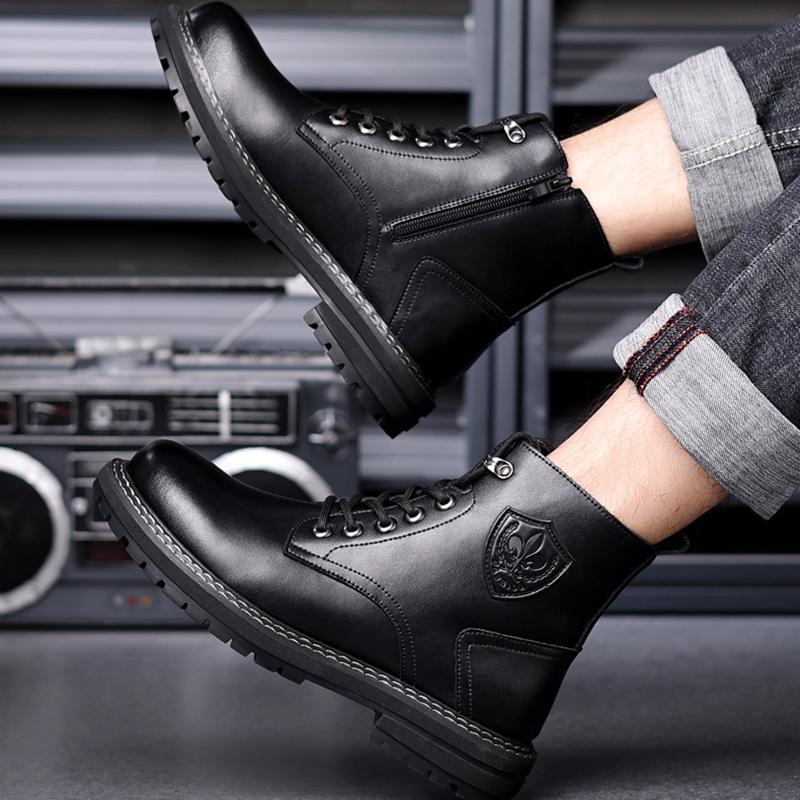 Новые высокие мужские ботинки в британском стиле — фото 3