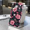 Pink Flower Pattern Clear Phone Case For iPhone 17e 17 16 15 14 13 Pro Max 17 16 Pro 16e 12 11 Transparent Shockproof Soft Cover
