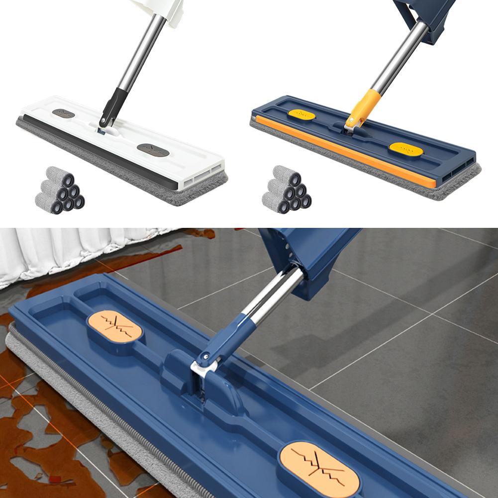 Large Flat Mop 360° Rotating Microfiber Mop Convenient Storage Lazy Squeeze No Hand-Washing For Cleaning Floors F2G3