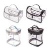 Tragbare PVC Kosmetiktasche Große Kapazität Reise-Organizer Kulturtasche Multifunktionale Aufbewahrung Transparente Toilettenartikel-Tasche Reisegebrauch