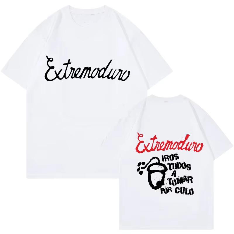 Unisex Fashion Rock Band Extremoduro Print Short Sleeve T Shirt Men Women Graphic Vintage TShirt Y2k Hip Hop Tees Tops Clothes