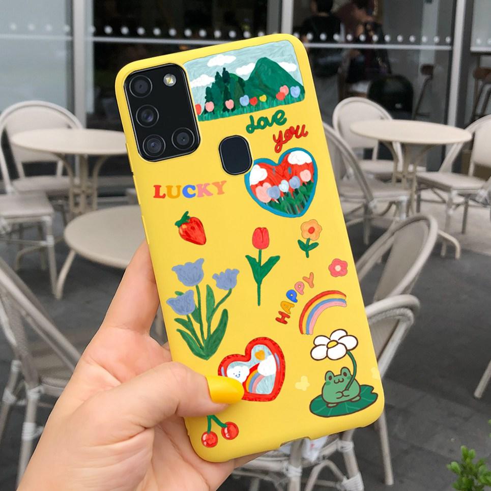 For Samsung A21S Case for Samsung Galaxy A21S A 21S A21 S Case Silicone TPU Soft Matte Phone Case Back Cover Fundas Housing Capa