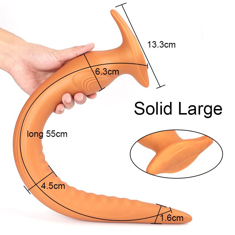 55cm Long Anal Plug Hollow Butt Plug Liquid Silicone Soft Anal Dildo For Women Men Prostate Massage Inflatable Buttplug Sex Toys