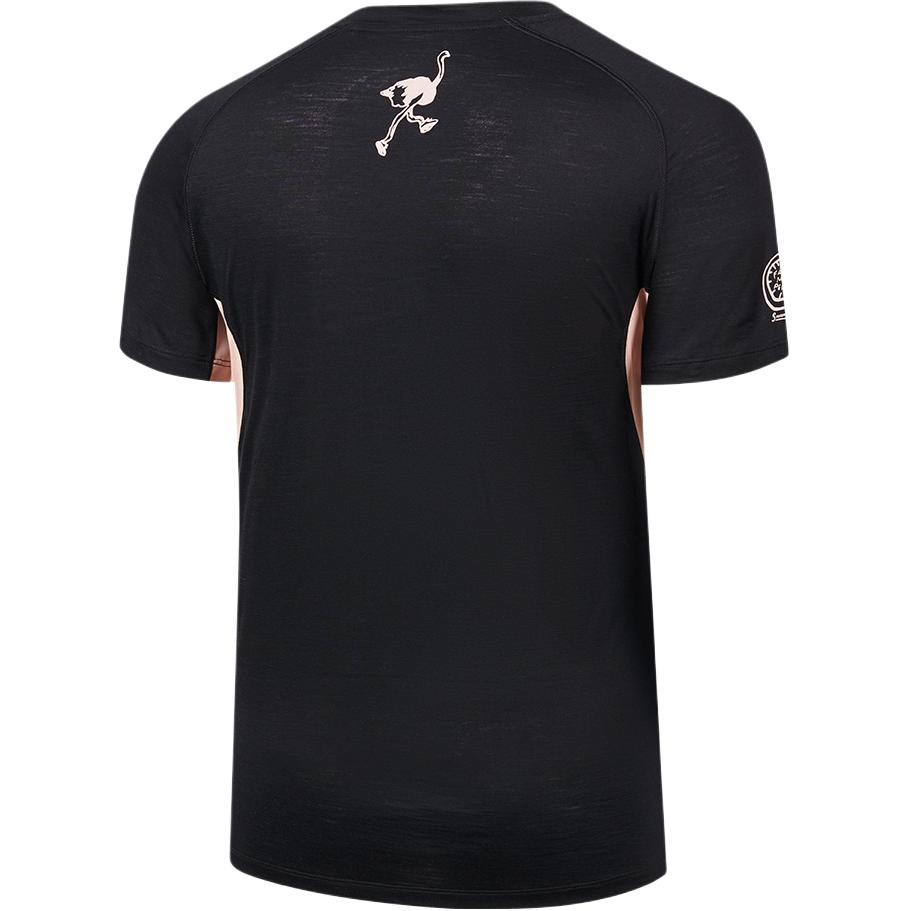 Saucony Nathan Bell Series Fashion Simple Pullover Versatile Short Sleeve T-Shirt Unisex Tops Black SA2259ST42C-BK001