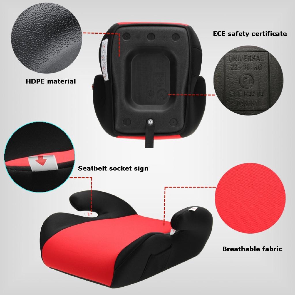 ECE Certification Car Booster Seat Safe Sturdy Kids Children Baby Increased Seat Pad Fits 6-12 Years Old Multi-color