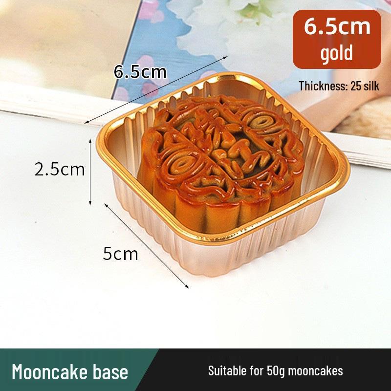 Golden Mooncake Blister Packaging: Salted Egg Yolk Pastry Tray with Mung Bean Cake Blister Box.