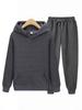 Men's Spring & Autumn Casual Sports Hoodie Set - Fashion Trend Solid Color