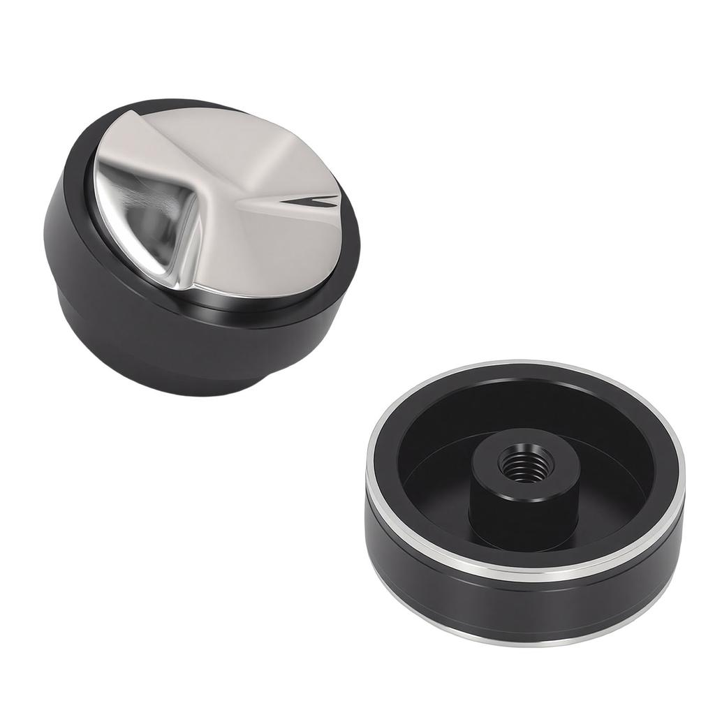 51mm Coffee Distributor Tamper Gravity Distribution Tool Coffee Leveler with 3 Slope Stainless Steel Base Black