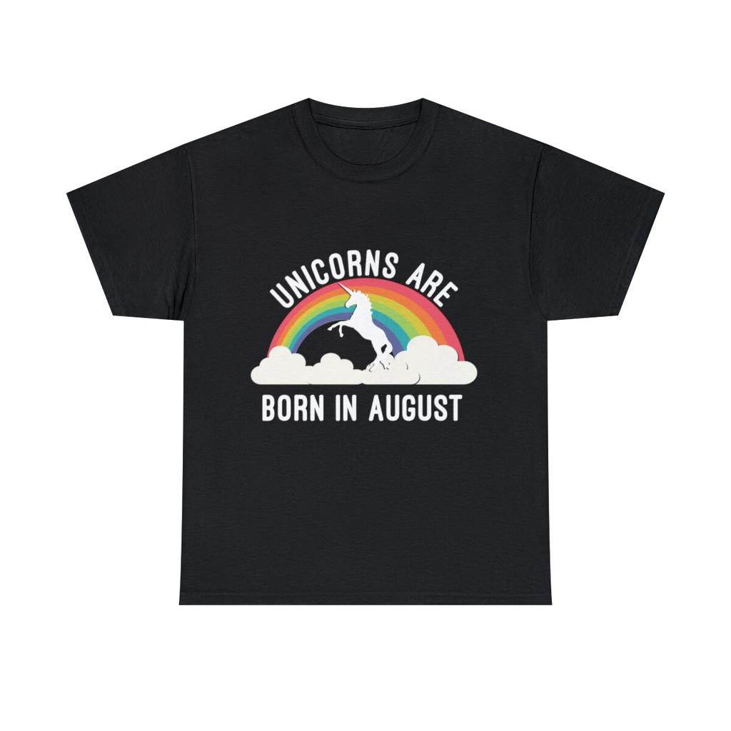 Unicorns Are Born In August Graphic Tee Shirt, S-5XL