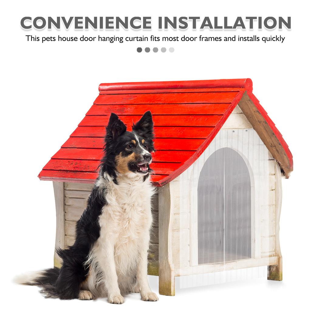 74x7 Inch Clear PVC Dog Hanging Curtain Transparent Pet Door Flap for Kennel Partition Room Divider Energy Efficient Draft