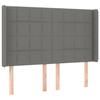VidaXL Headboard with Ears Dark Grey 147x16x118-128 Cm Fabric3119579