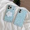 Floral Blue Stand Case for iPhone 17 Pro Max - Double Layer Protection